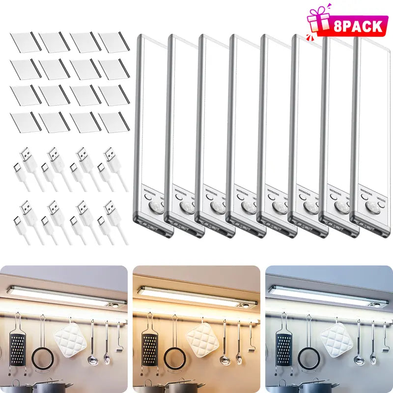 💡 Motion Sensor Light Bar – Rechargeable, Under Cabinet, Auto On/Off