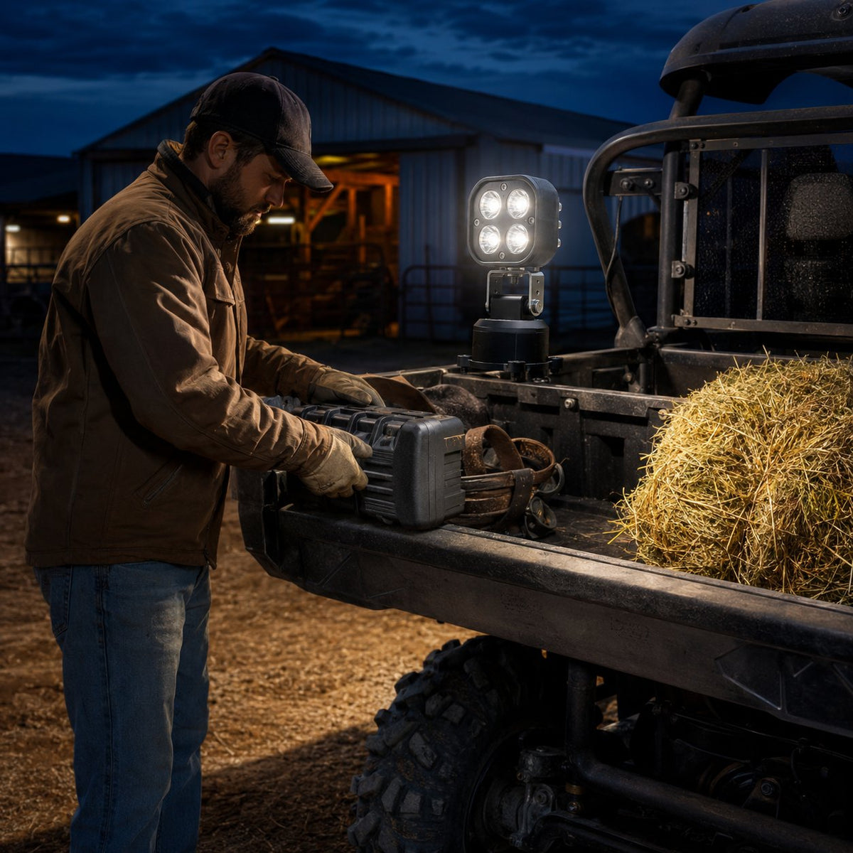 ⚡ Omni-Directional 360-degree rotation LED Pod Light
