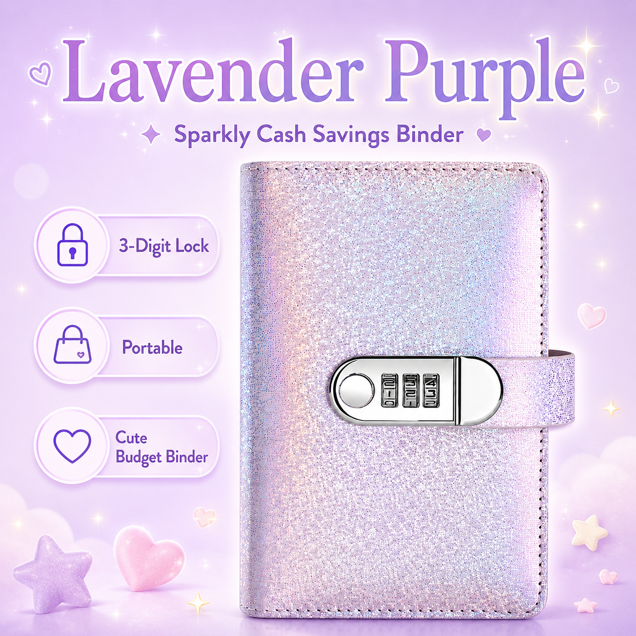 π° Lockable Cash Savings Binder with 100 Pages