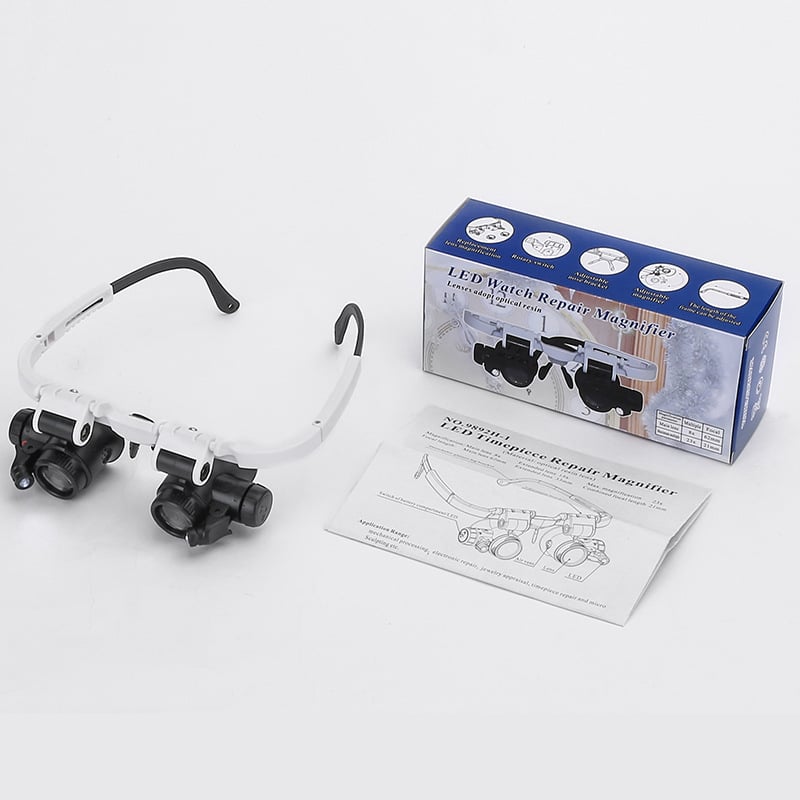 π¬LAST DAY SALE 49%OFFβ¨ Precision LED Magnifier Glasses β Interchangeable Lenses, Dual LED, Hands-Free π‘
