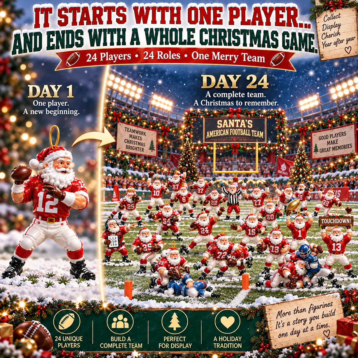 ππ
Santaβs American Football Team β 24 Christmas Game-Day Players