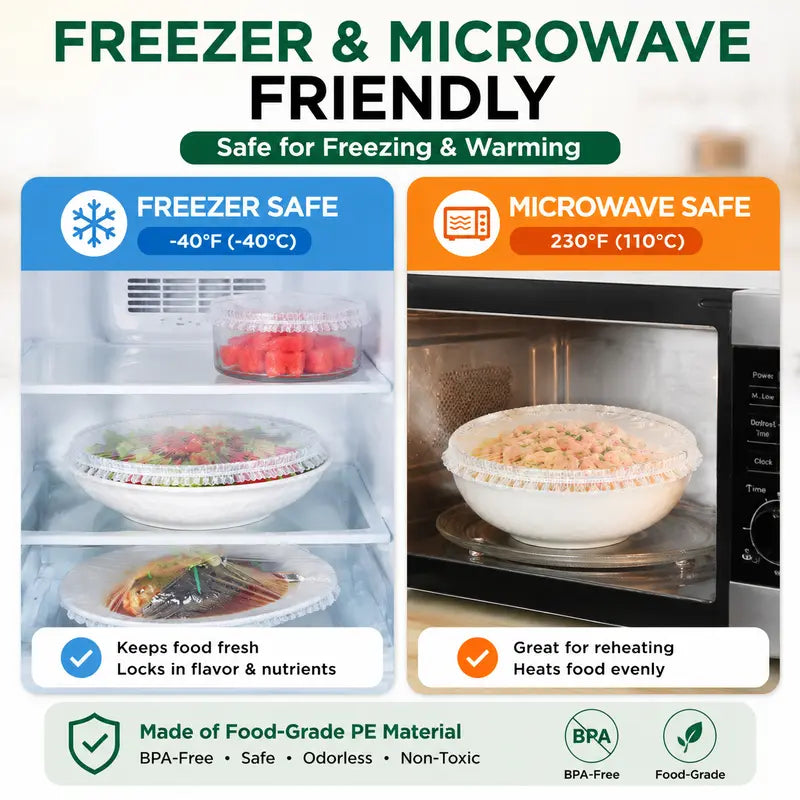 ⚡ Disposable Stretch Food Covers for Bowls & Plates