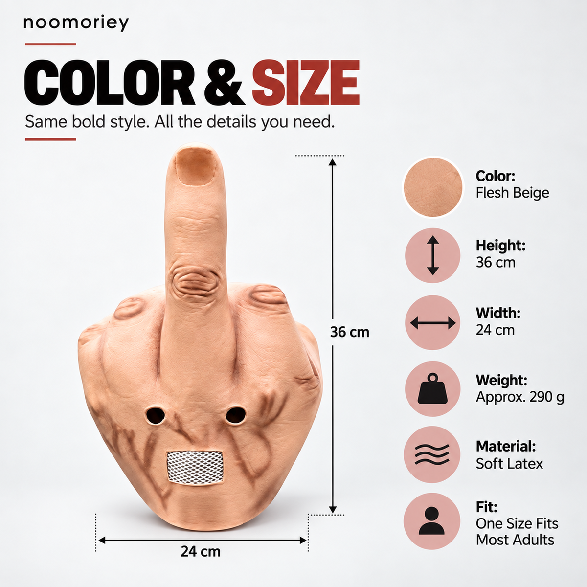 Funny Middle Finger Headpiece β Halloween Prank & Party Costume Prop