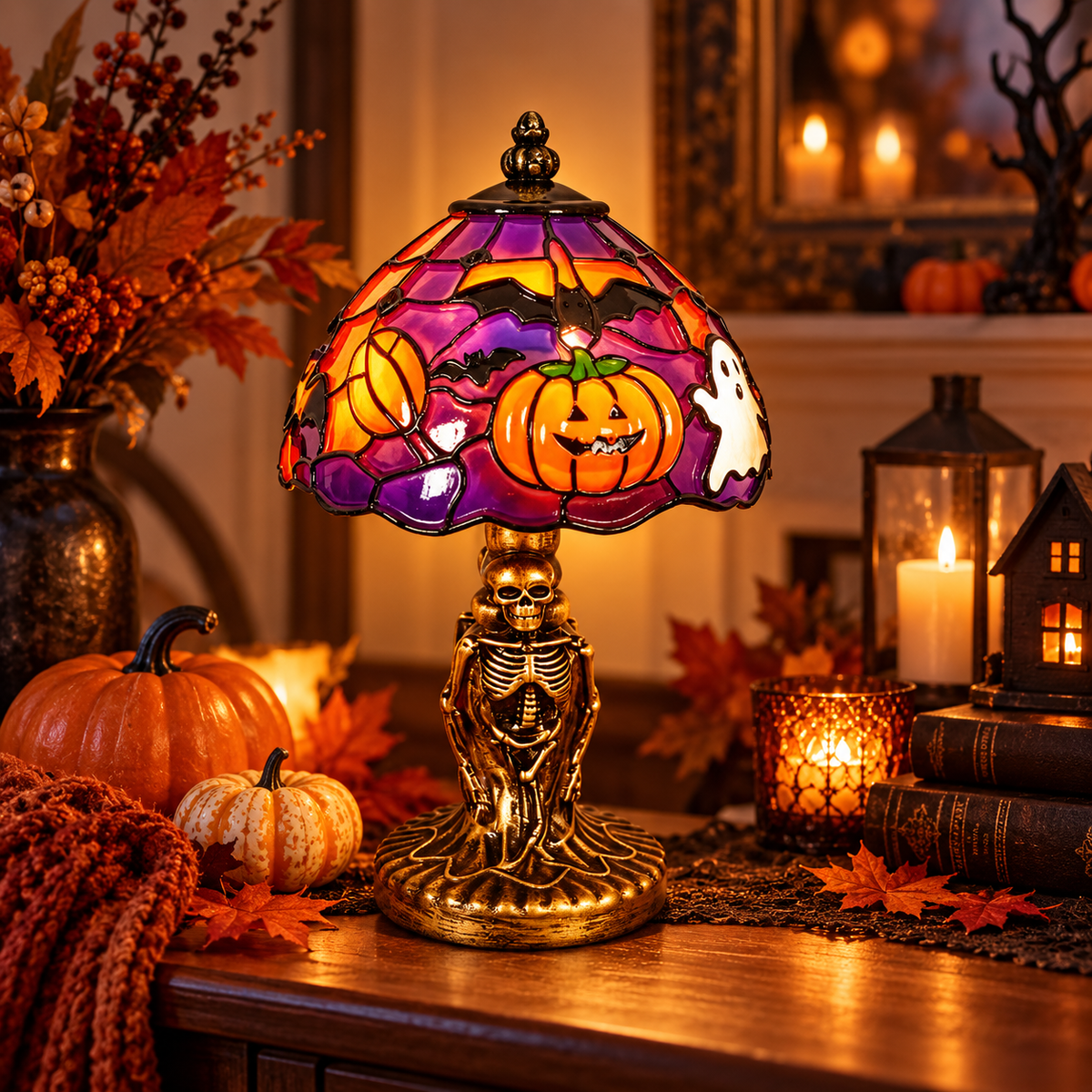 ❤️Halloween Ghost Bat Pumpkin Table Lamp