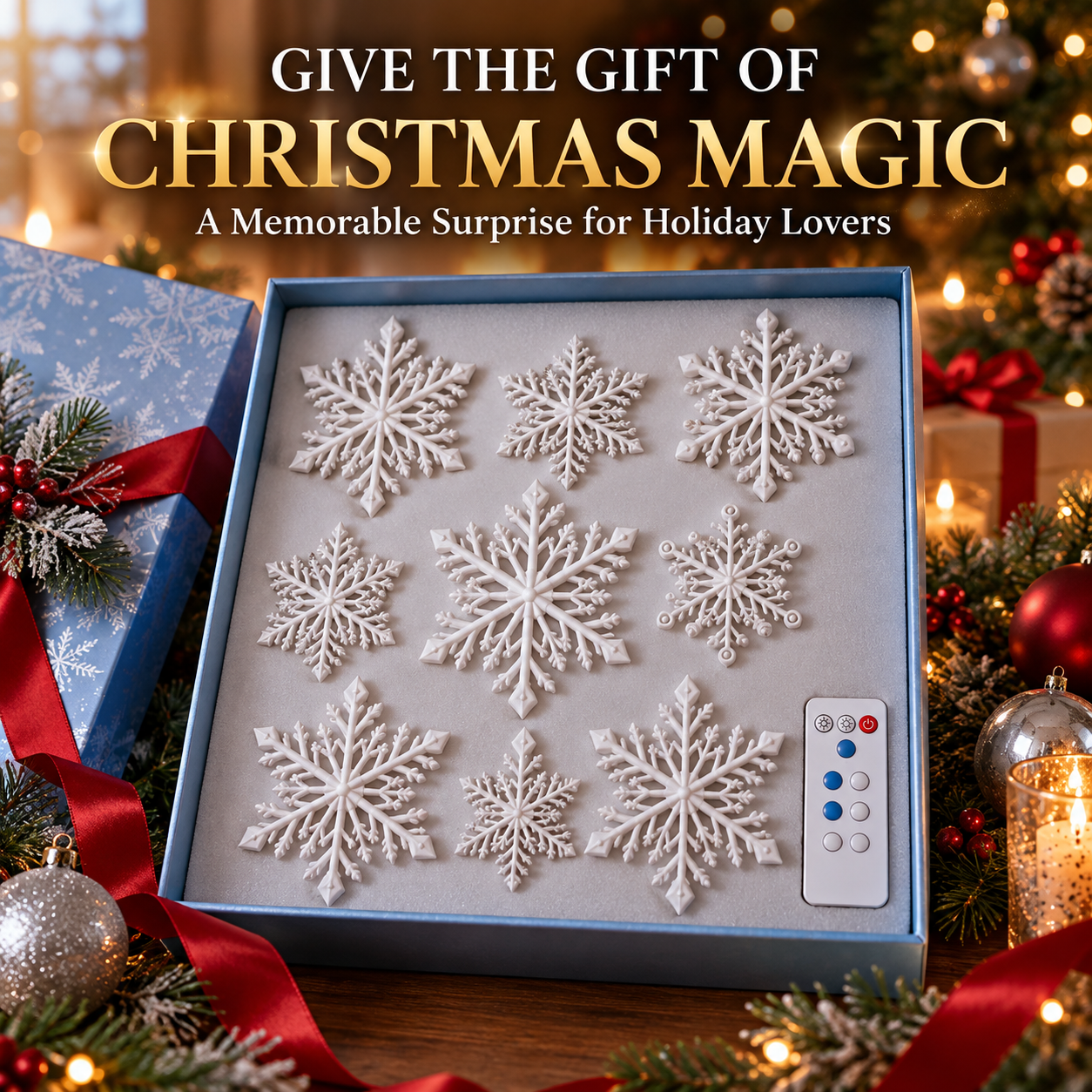 🧊LED Snowflake Wall Lights — 3D Christmas Wall Decor