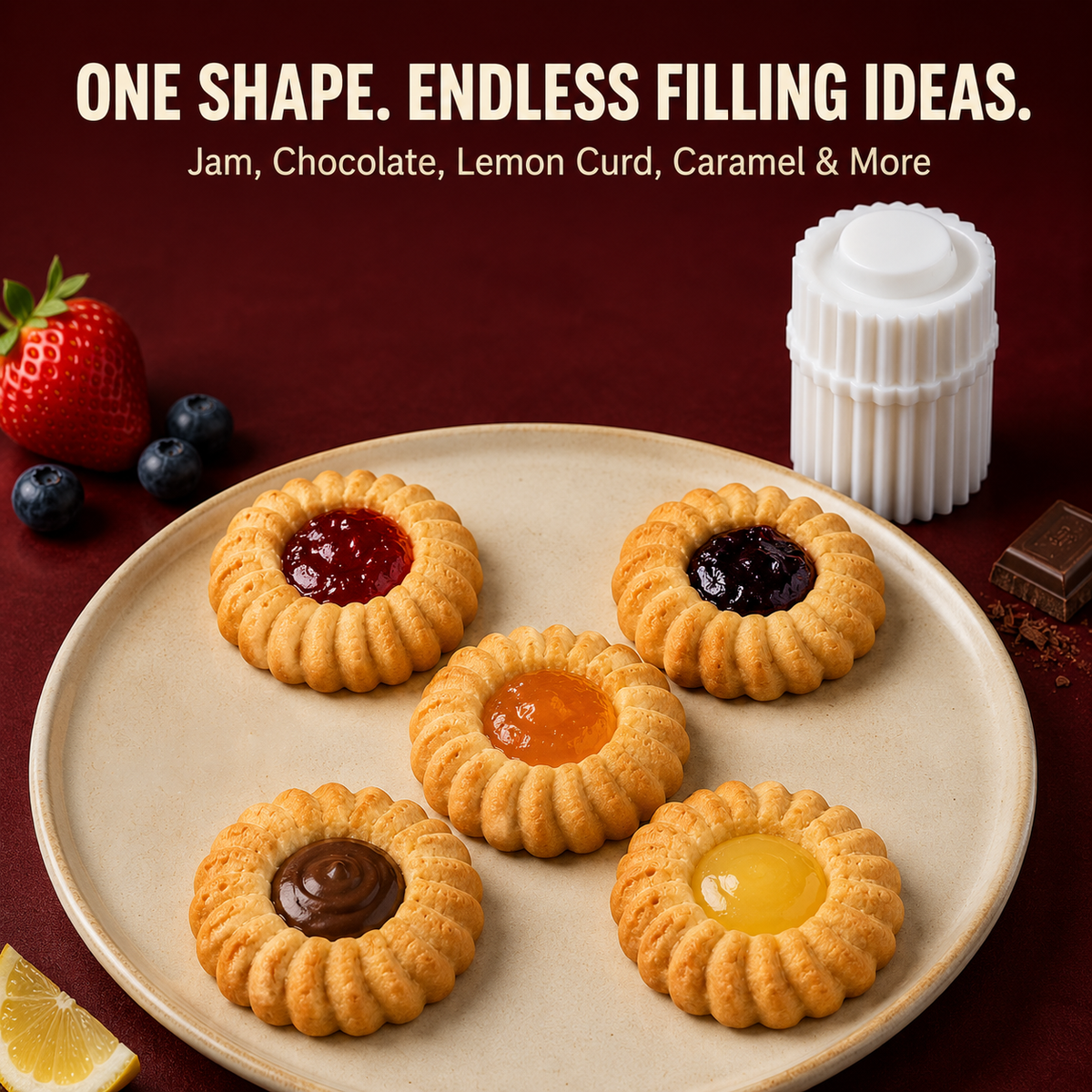 🔥 BUY 1 GET 1 FREE!🔥 Spiral Jam Cookie Press Mold – Beautiful Bakery-Style Cookies Made Easy!!!