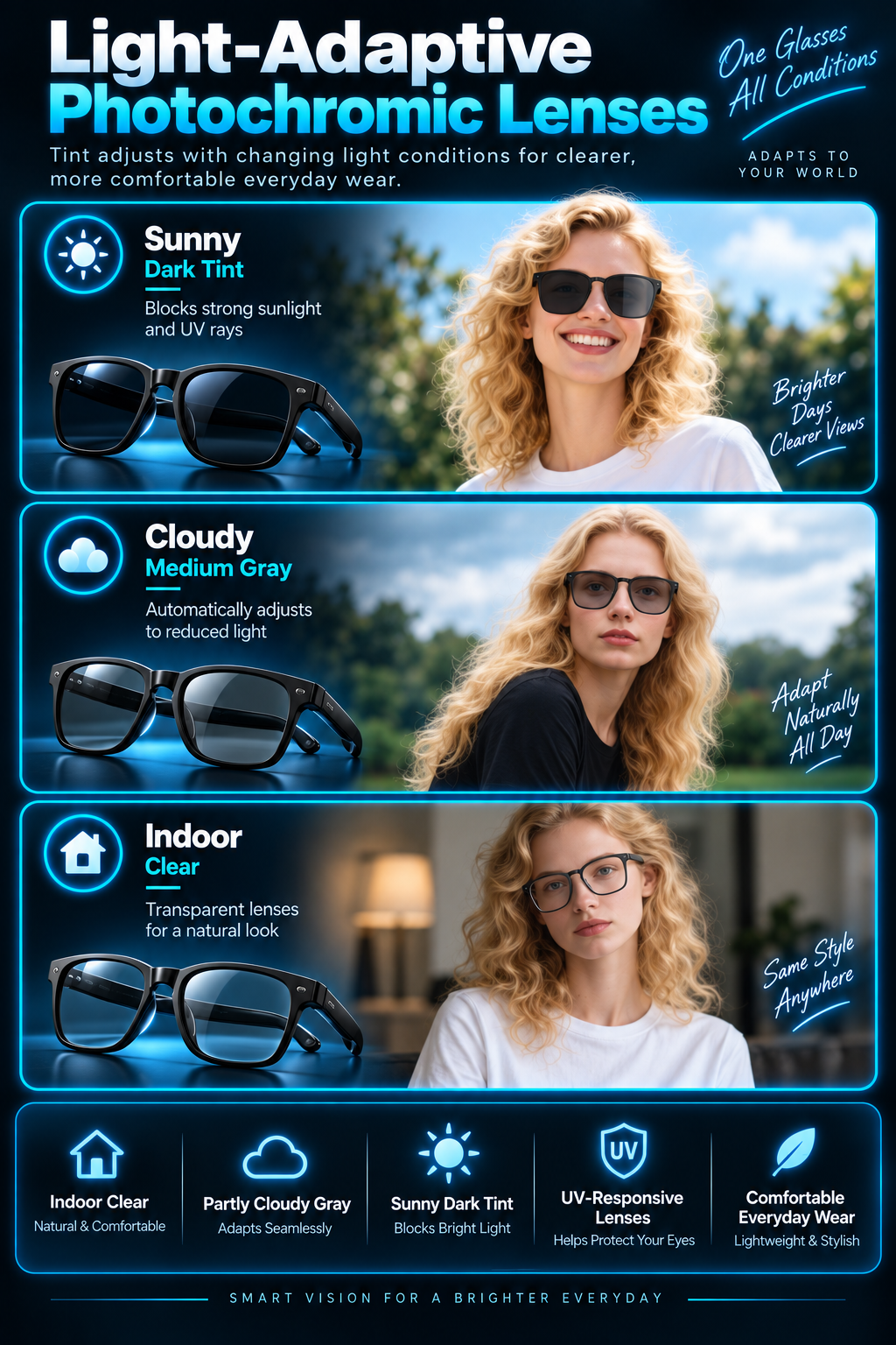 ๐ Smart glasses with zoom, color-changing lenses, and real-time AI translation