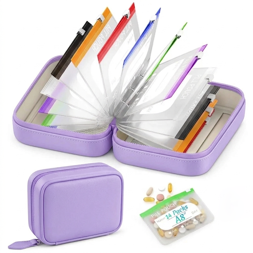 💊The Ultimate A8 Waterproof Binder Pill Pouch Set