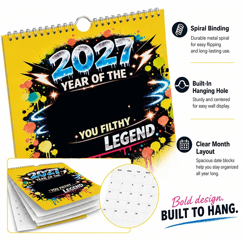 π₯Early Bird Sale βπ2027 Year of the Wall Calendar β Bold Graffiti Humor Calendarππ