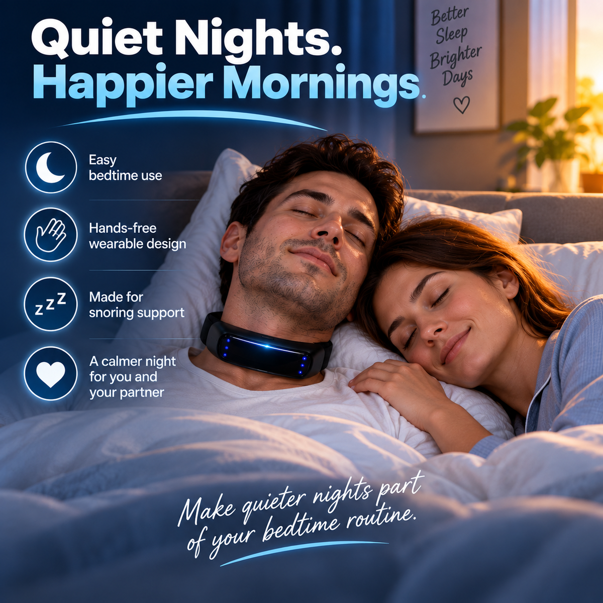 Bvuyomi™ Neck Wearable – Simple Bedtime Snoring Support