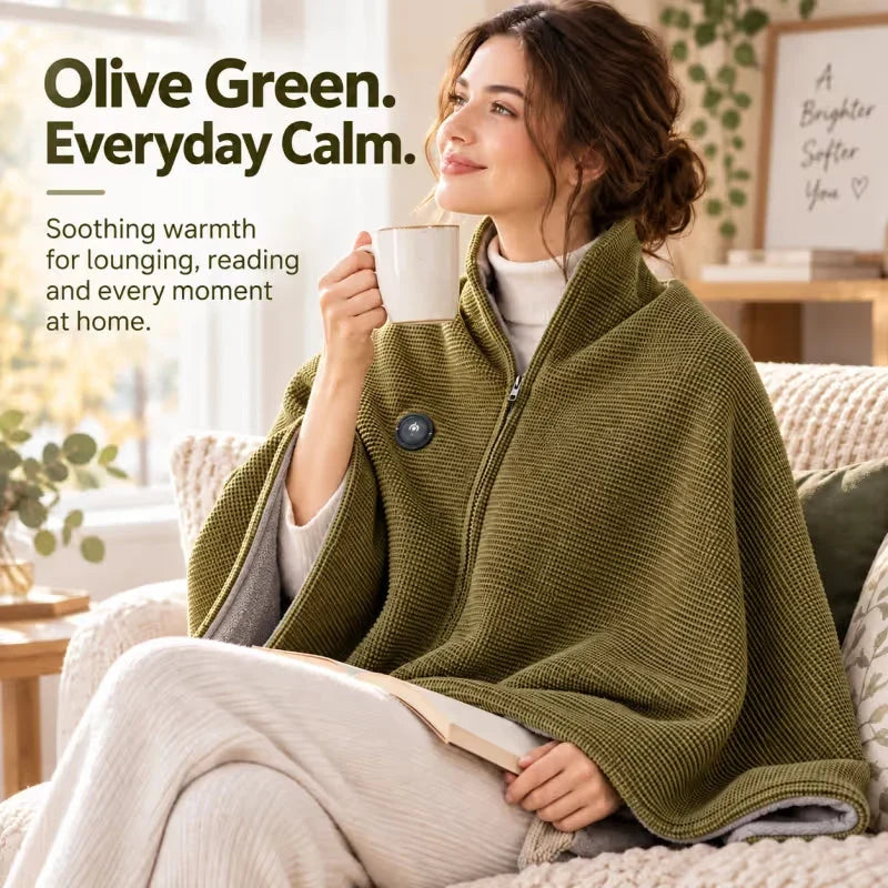 🎁 Wearable Heated Blanket for Cozy Couch & Desk Comfort