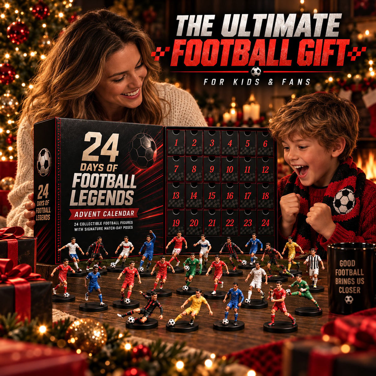 ✨🏆24 Days of Football Legends Advent Calendar | 24 Collectible Player Figures