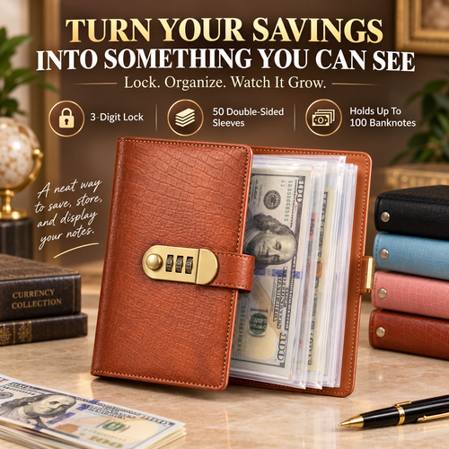 🔐🔥 Lockable A6 Savings Binder – Cash Organizer & Budget Planner