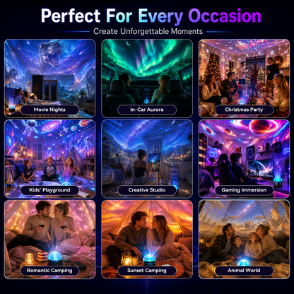💡360° Smart Holographic Starry Sky Projector (HD Smart Dynamic 5D)