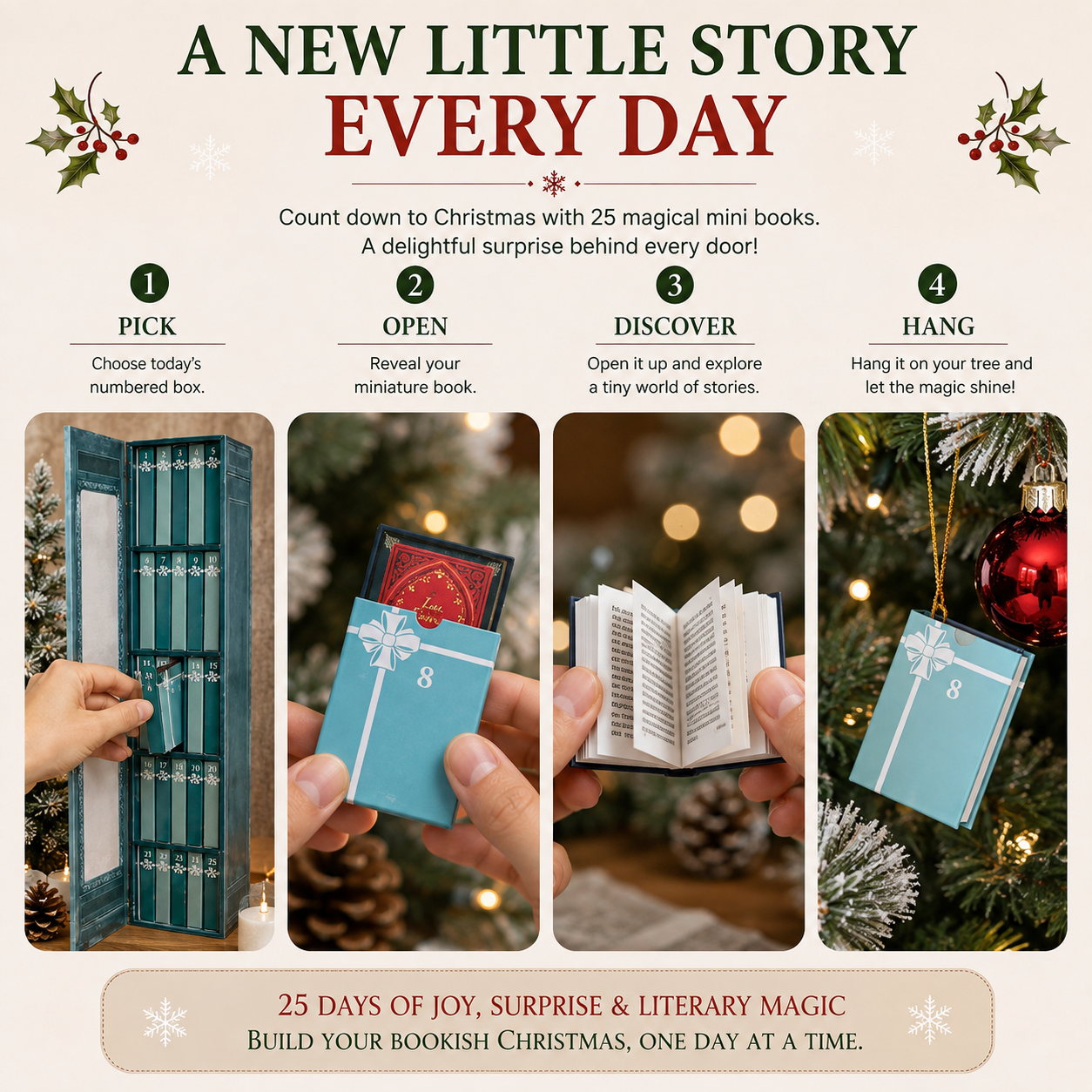 🎄 25-Day Mini Book Advent Calendar – ✨A Book Lover's Christmas Countdown