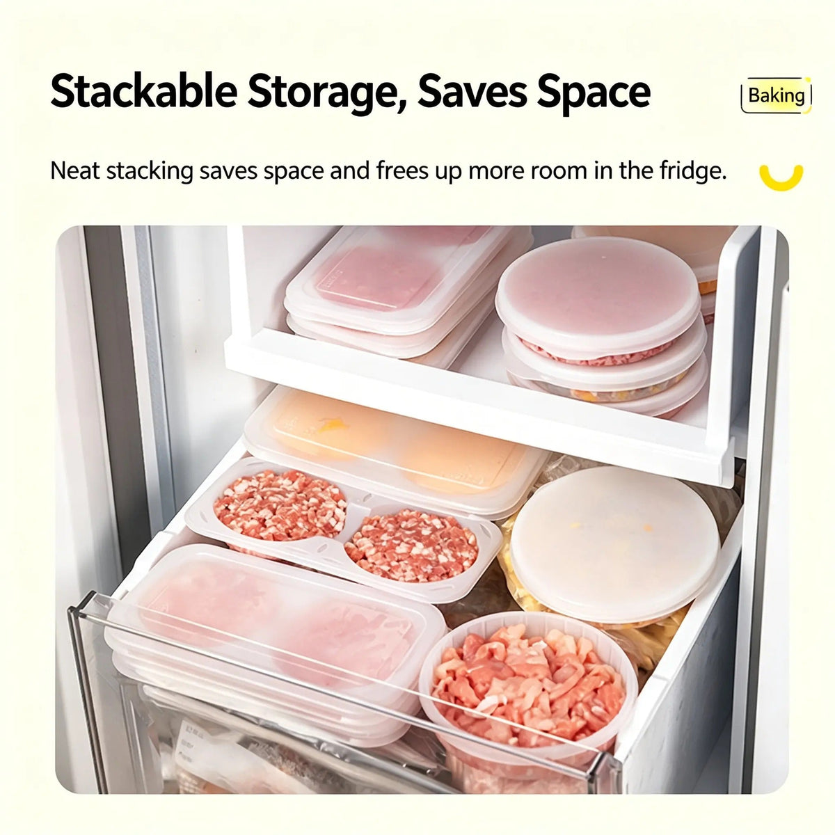 🍔 10-Pack Burger Patty Freezer Containers – Prep, Stack & Freeze Individual Patties