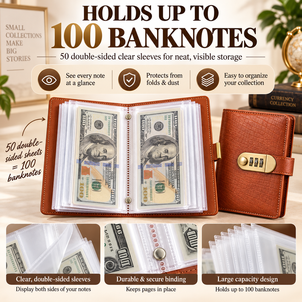 🔐🔥 Lockable A6 Savings Binder – Cash Organizer & Budget Planner