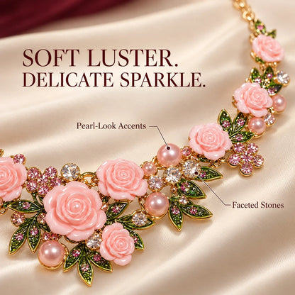 🪷Vintage Rose Garden Pearl & Crystal Jewelry Collection