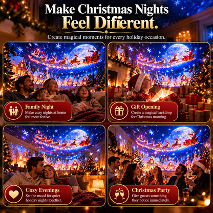 🎄 Christmas Projector Light – Indoor Holiday Projection Lamp for Walls & Ceilings