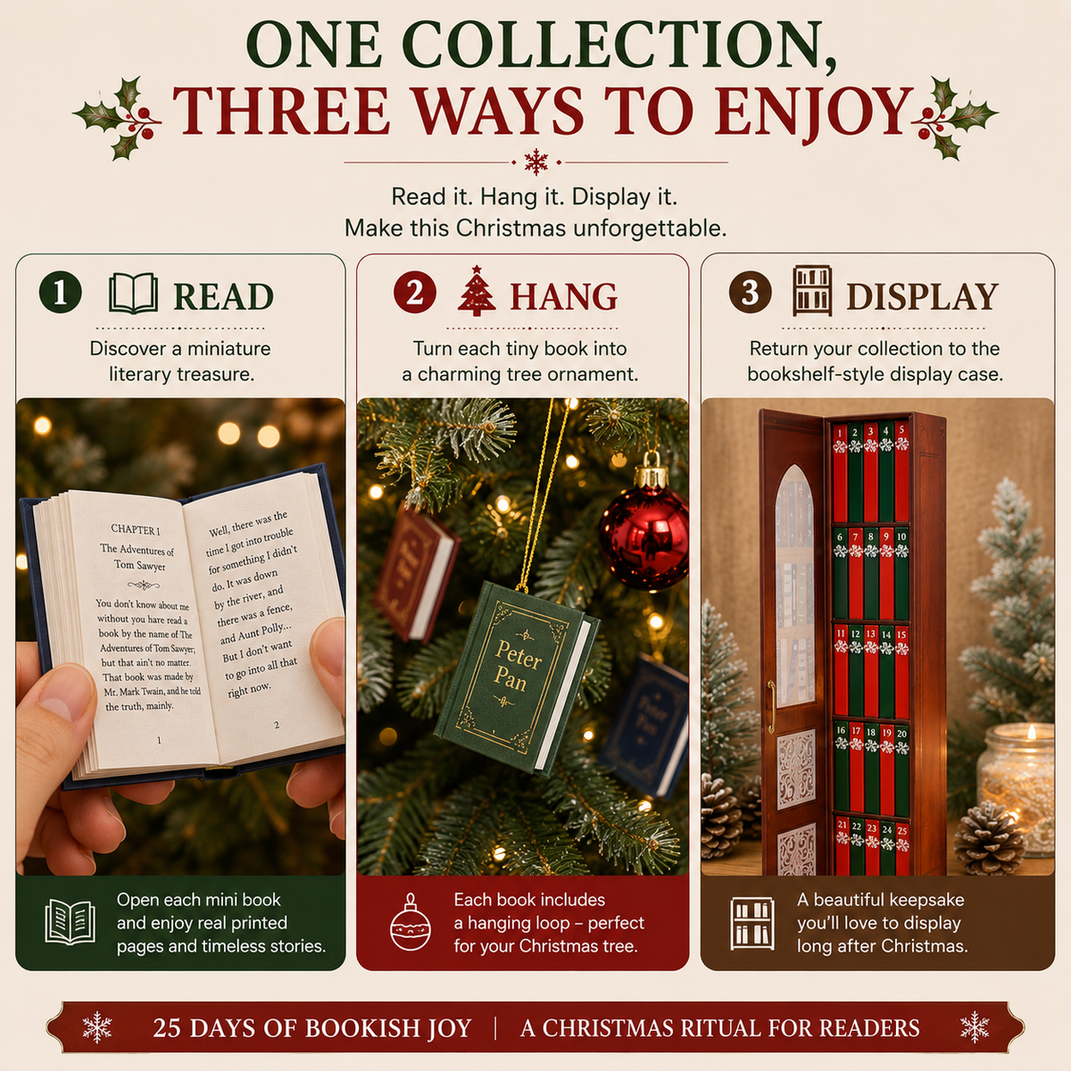 🎄 25-Day Mini Book Advent Calendar – ✨A Book Lover's Christmas Countdown