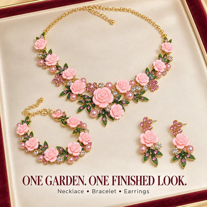 🪷Vintage Rose Garden Pearl & Crystal Jewelry Collection