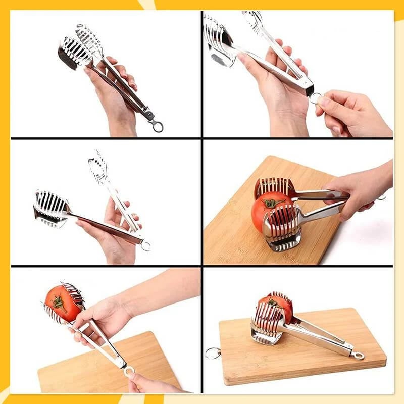 🍽️🍋 Stainless Steel Kitchen Slicing Guide