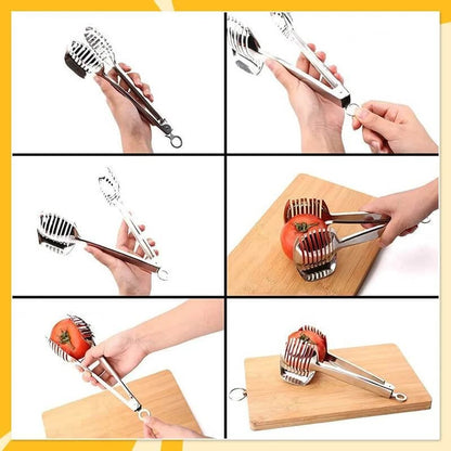 🍽️🍋 Stainless Steel Kitchen Slicing Guide