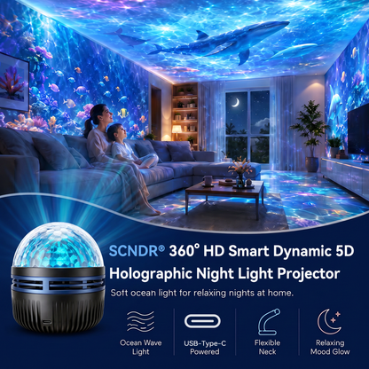 🎀360° Smart Holographic Starry Sky Projector (HD Smart Dynamic 5D)