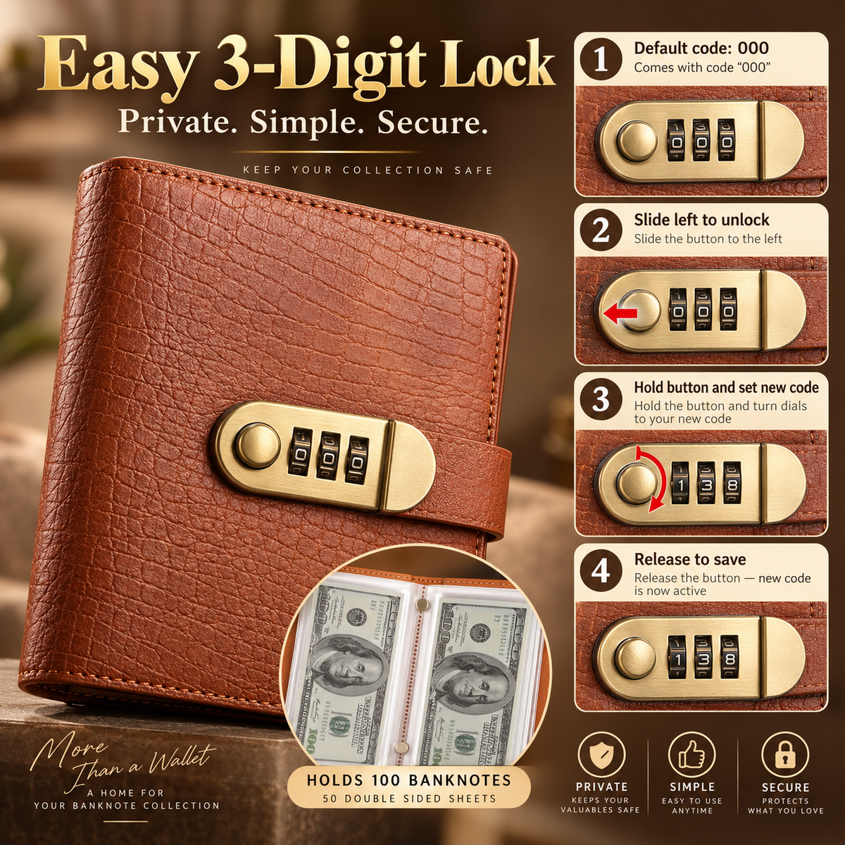 🔐🔥 Lockable A6 Savings Binder – Cash Organizer & Budget Planner