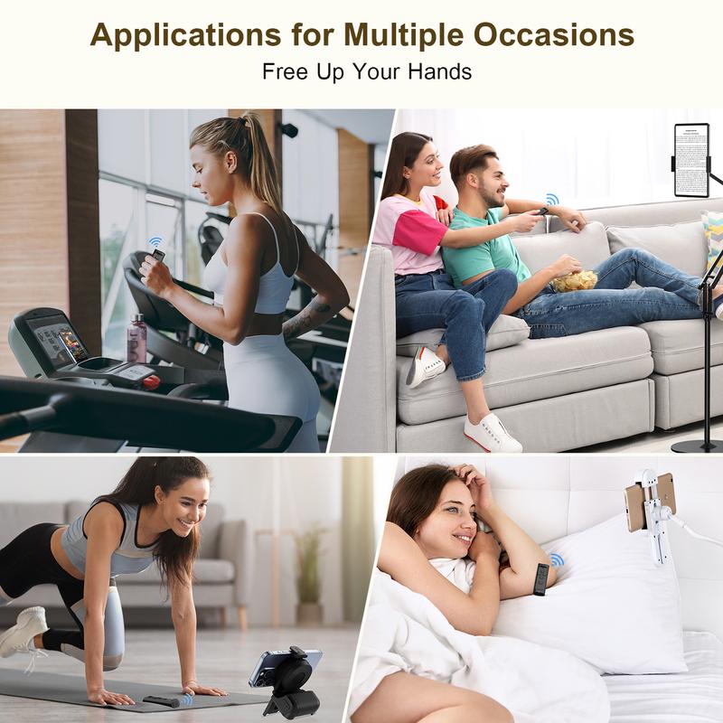 📱Remote Control for TikTok Scrolling with Smartphone Holder Stand, Wireless Scroller Page Turner, Camera Shutter Video Recording for iOS Android