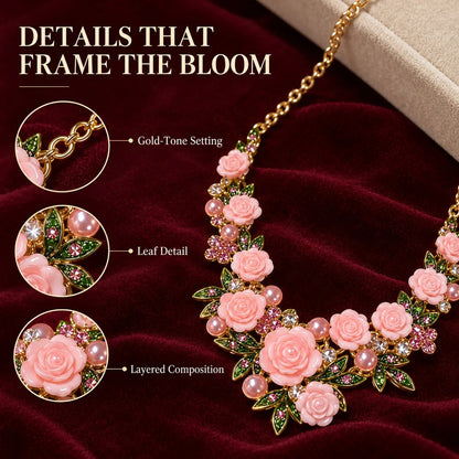 🪷Vintage Rose Garden Pearl & Crystal Jewelry Collection