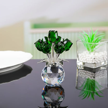 💖Hot Sale 49% OFF💎Crystal Colorful Rose Flower Vase