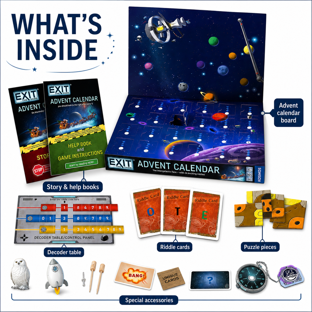 🧩LAST DAY 49% OFF –🐰 24-Day Cosmic Escape Room Advent Calendar🚀