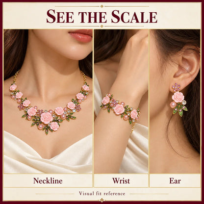 🪷Vintage Rose Garden Pearl & Crystal Jewelry Collection