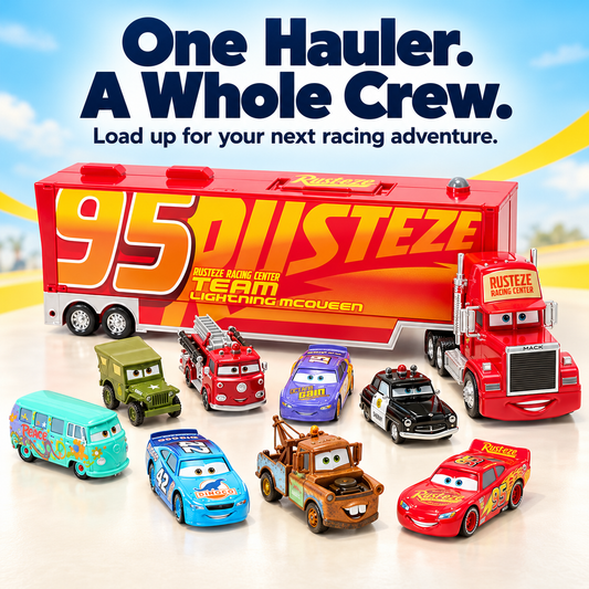 💥Little Haulers™ Mack Transporter Truck & Die-Cast Cars Set