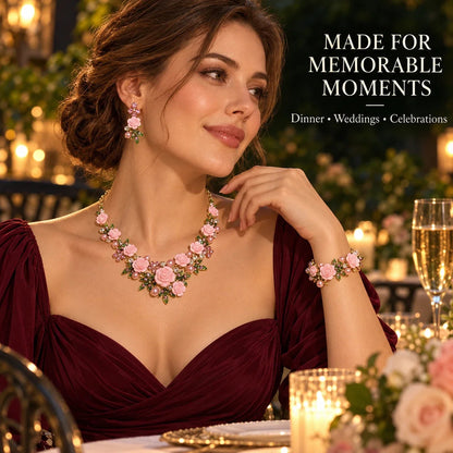 🪷Vintage Rose Garden Pearl & Crystal Jewelry Collection