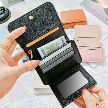 👛RFID Short Wallets for Women – Fashionable Card Holder with Key Ring & Coin Purse