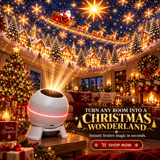 🎉Turn Any Room Into a Christmas Wonderland – Holiday Projection Night Light