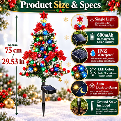 🌲51% OFF 🔥 Solar Cedar Christmas Tree Lights | Festive Outdoor Holiday Decor