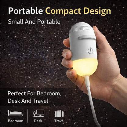 ✨🔭2-in-1 Galaxy Projector Night Light | USB Mini Star & Moon Projector for Bedroom, Adjustable Brightness, 360° Projection