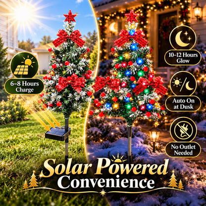 🌲51% OFF 🔥 Solar Cedar Christmas Tree Lights | Festive Outdoor Holiday Decor