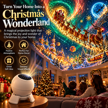 🎅 Magical Christmas Scene Projector – Transform Your Room into a Holiday Wonderland ✨