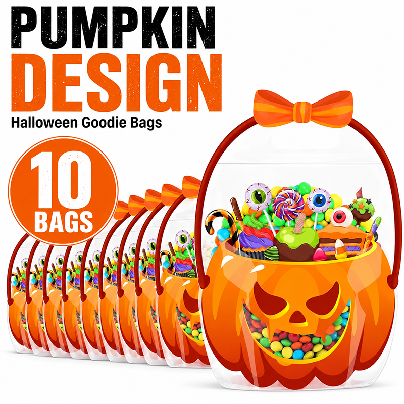 🎃Halloween Pumpkin & Witch Cauldron Goodie Bags (Bags Only)