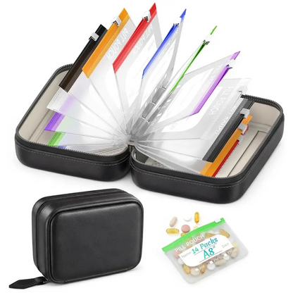 💊The Ultimate A8 Waterproof Binder Pill Pouch Set