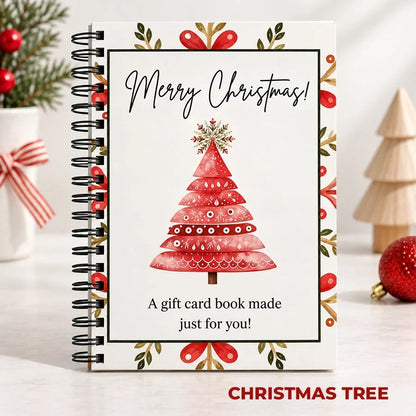 🔥 Christmas Gift Card Book – 12 Gift Card Pages & Personal Message Holder