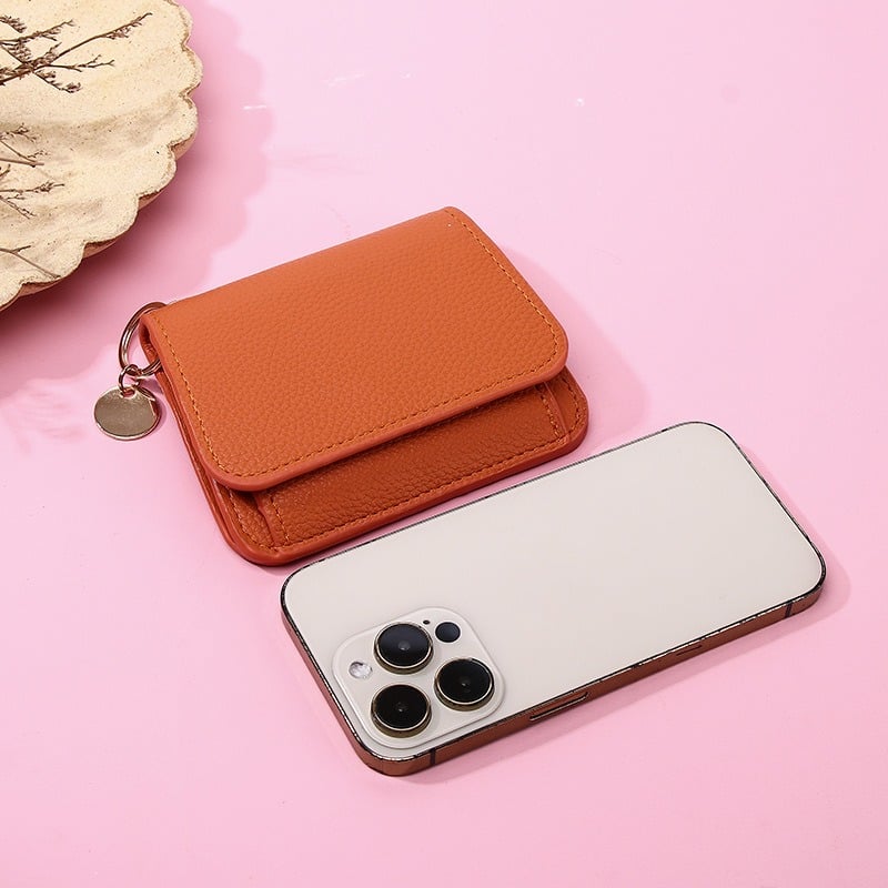 👛RFID Short Wallets for Women – Fashionable Card Holder with Key Ring & Coin Purse