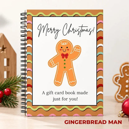 🔥 Christmas Gift Card Book – 12 Gift Card Pages & Personal Message Holder