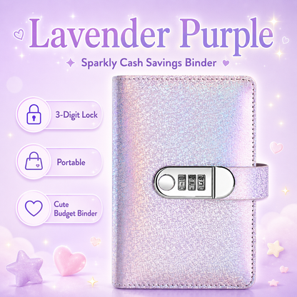 💰 Lockable Cash Savings Binder with 100 Pages