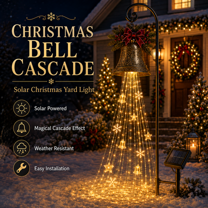 🔥Hot Sale 40% OFF🎄 Christmas Bell Cascade Solar Yard Light