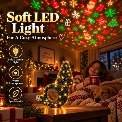 🎁Christmas Ceiling Projection Light – 6 Magical Holiday Designs In One Lamp